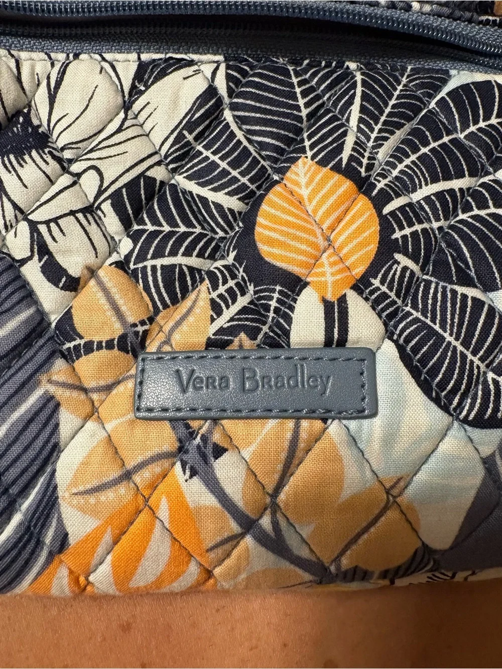 Vera Bradley Quilted Floral Mini Backpack - Navy, Yellow, Pink, Orange